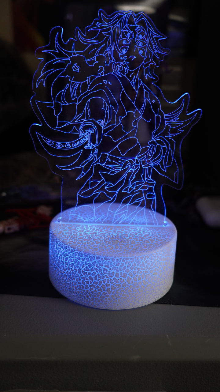 Demon Slayer Kokushibo LED Light Stand 16 Color Mode Night Light Decoration - Dcu Shop 